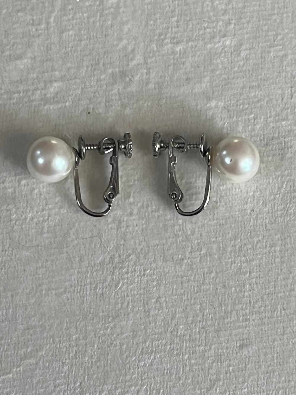 Vintage Marvella Faux Pearl Clip-On Earrings Adjustable Screw Backs
